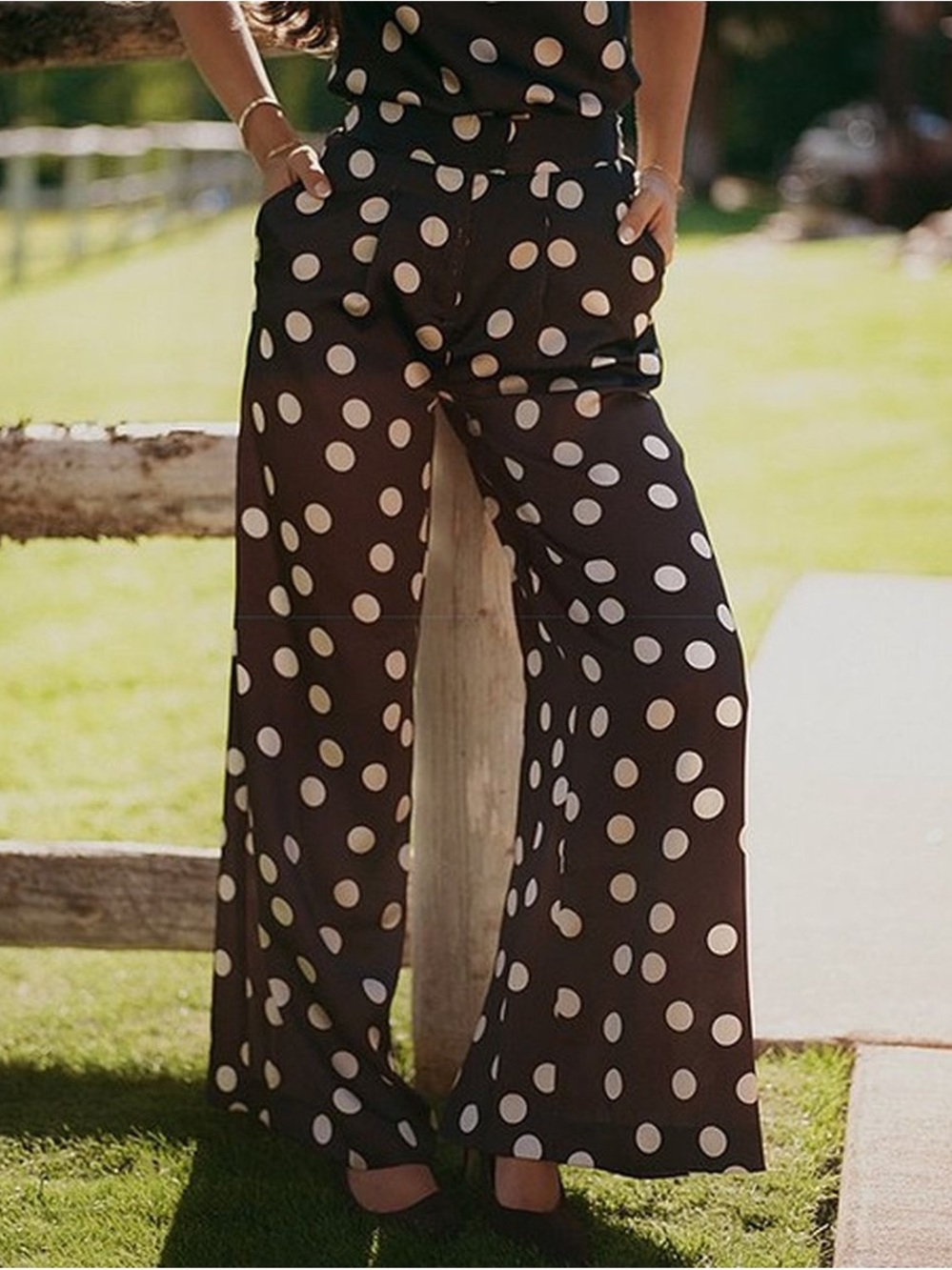 Dillards Gianni Bini Satin Polka Dot Pants